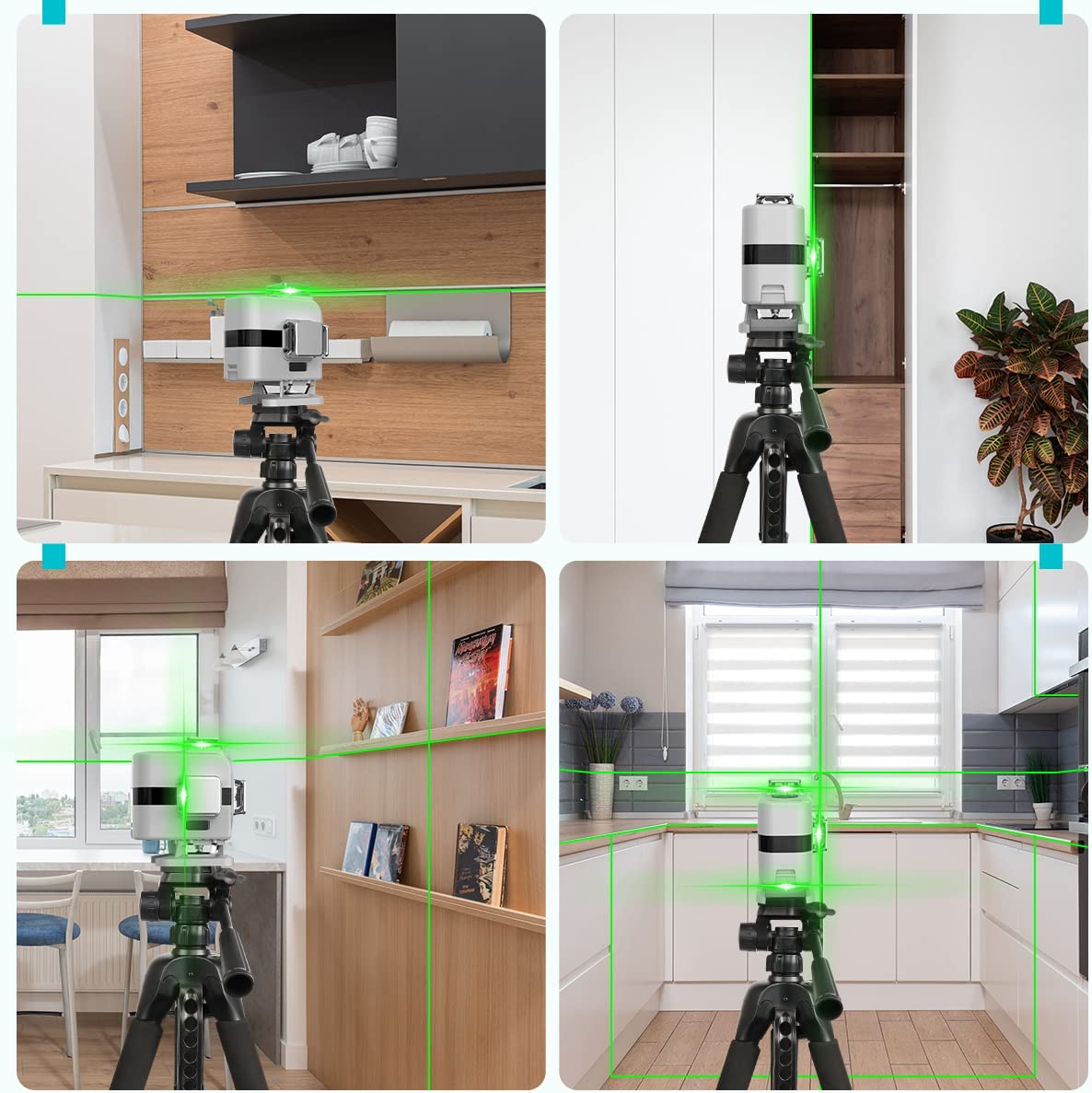 Laser Level 16 Lines 4D Green - Nível a Laser DS04CG Autonivelante com