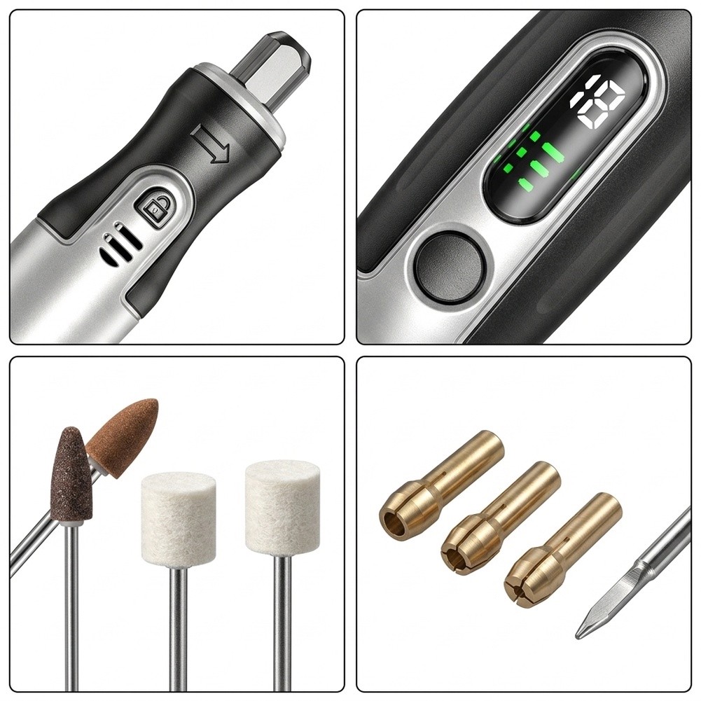 Cordless Rotary Tool Kit Accessories - Kit de Ferramentas Rotativas Elétricas Sem