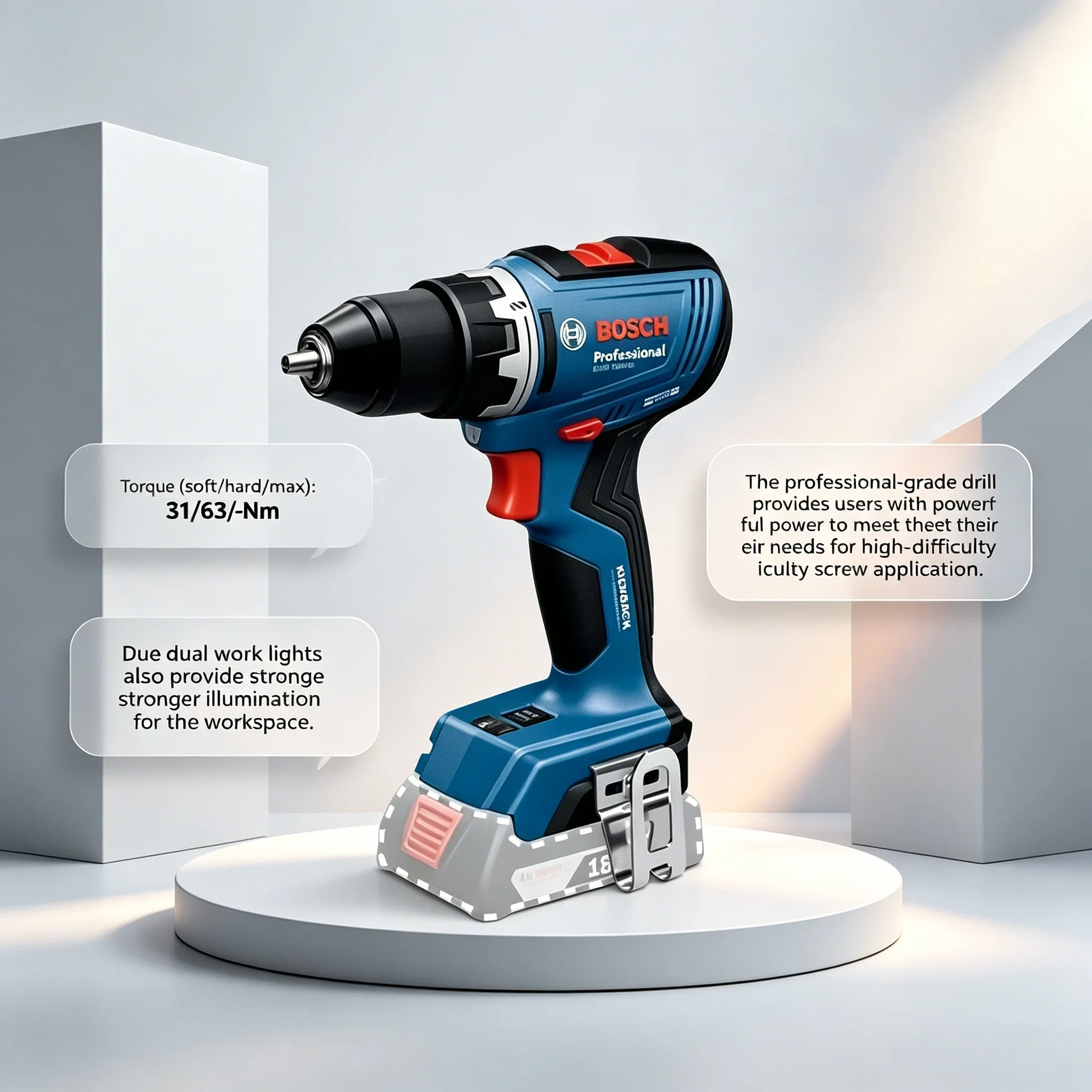 Brushless Cordless Electric Drill 18V - Furadeira Sem Fio Bosch GSR 18V-65,