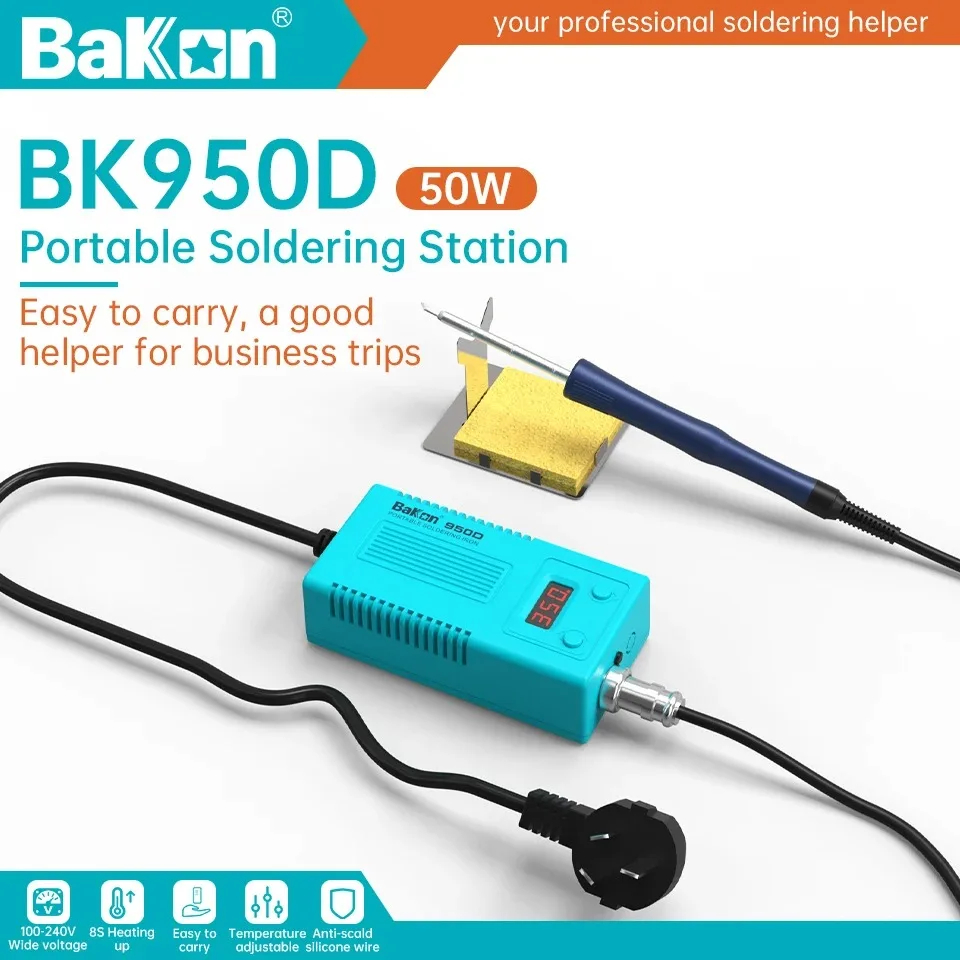Digital Soldering Station T12 - Estação de Solda Bakon BK950D com