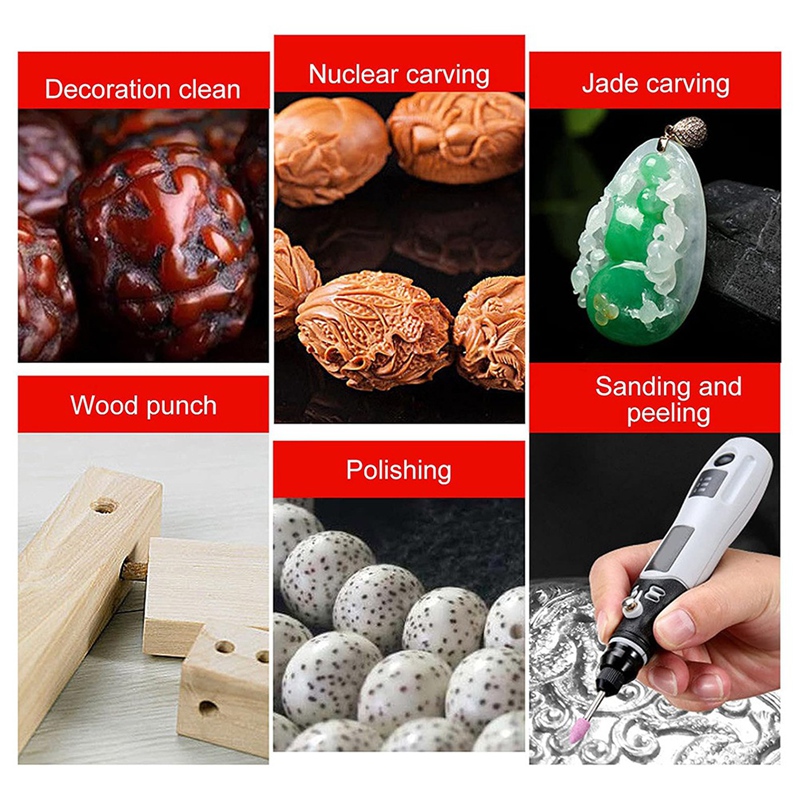 Cordless Rotary Tool Kit Accessories - Mini Ferramenta Rotativa SHGO para Kit