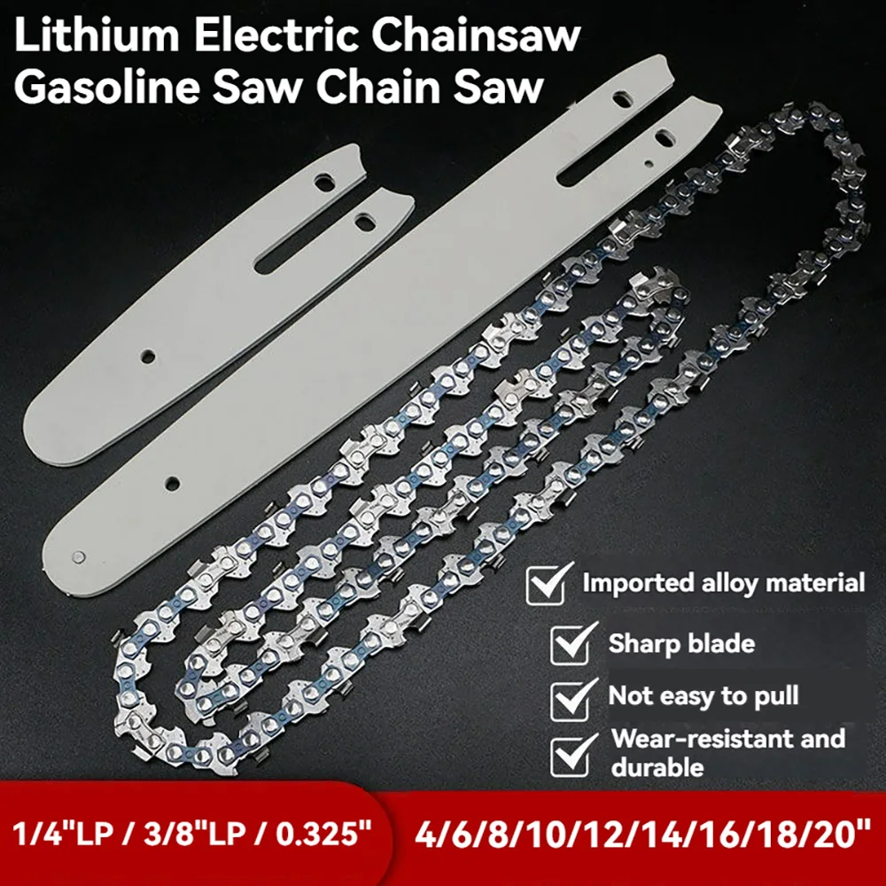 Mini Electric Chainsaw 6 Inch - Motosserra elétrica a gasolina, 4/6/8/10/12/14/16/18/20 polegadas,