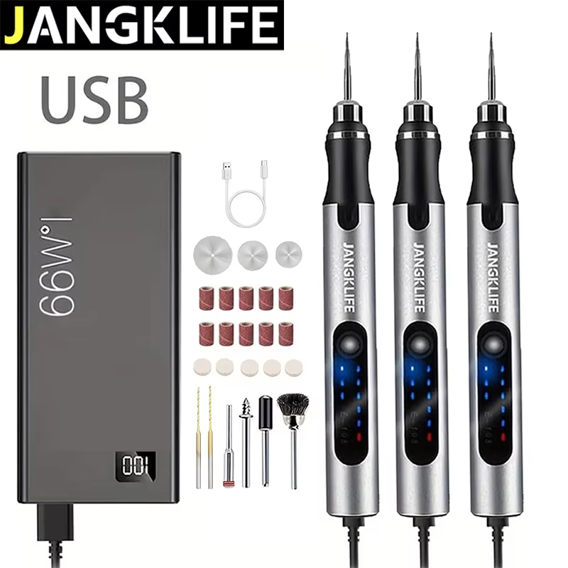 Cordless Rotary Tool Kit Accessories - Kit de Ferramentas Rotativas Recarregáveis USB