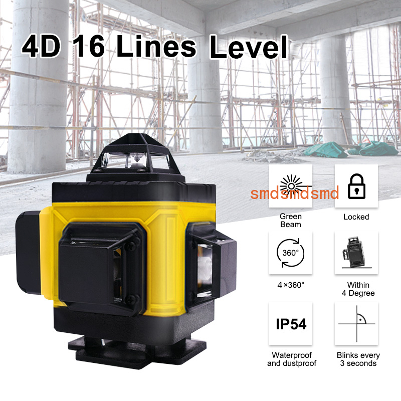 Nível de laser 4D de 16 linhas - Laser Level 16 Lines 4D Green avaliação e preço
