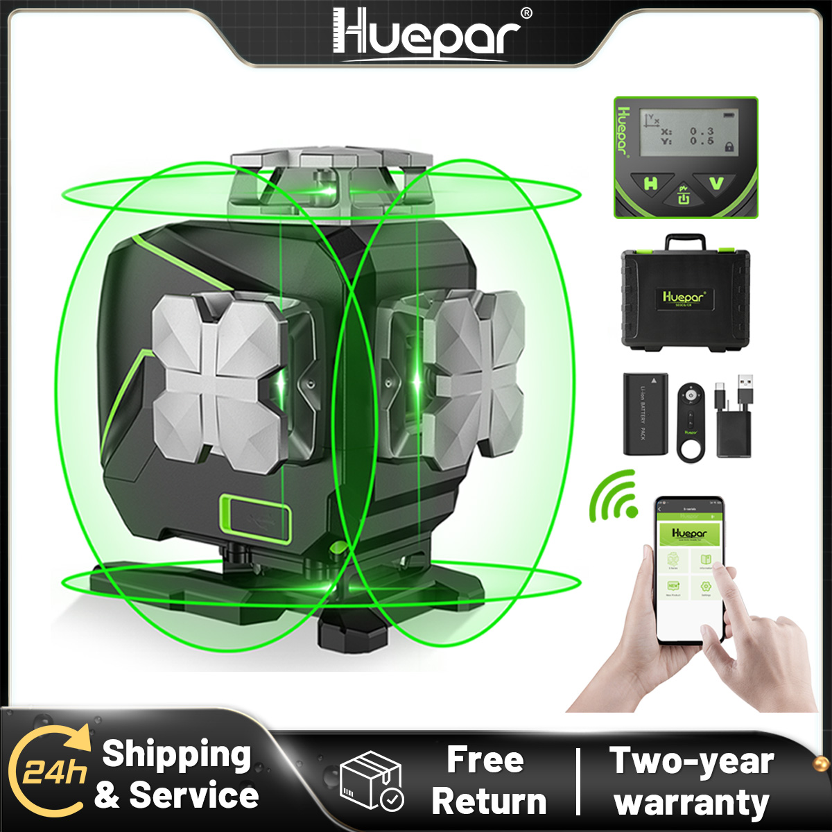 Nível a Laser Huepar S04CG-A 1 - Laser Level 16 Lines 4D Green avaliação e preço