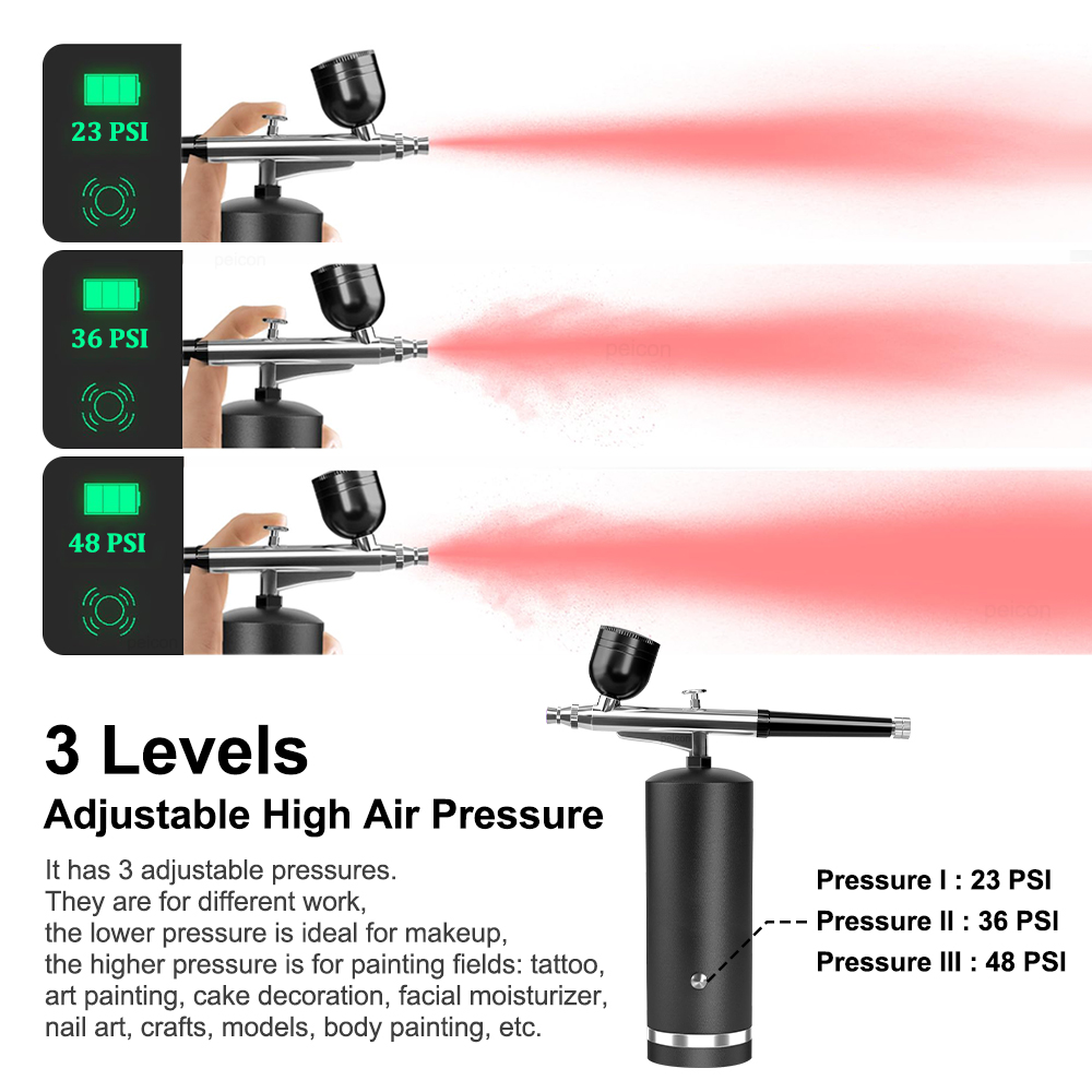Aerógrafo com Compressor Recar - Airbrush Kit With Mini Compressor avaliação e preço