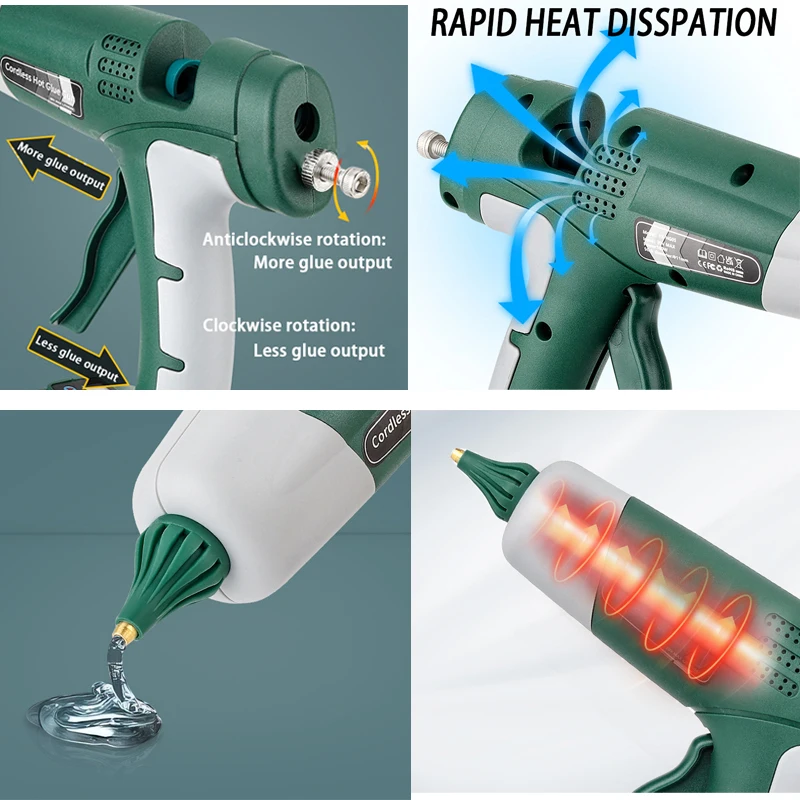 Pistola de Cola Quente Sem Fio - Hot Melt Glue Gun Cordless avaliação e preço