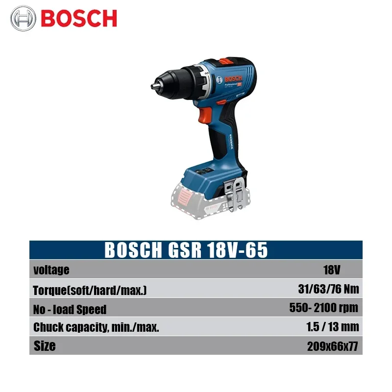 Furadeira Sem Fio Bosch GSR 18 - Brushless Cordless Electric Drill 18V avaliação e preço
