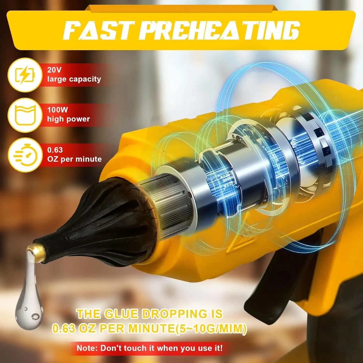 Pistola de Cola Quente Elétric - Hot Melt Glue Gun Cordless avaliação e preço