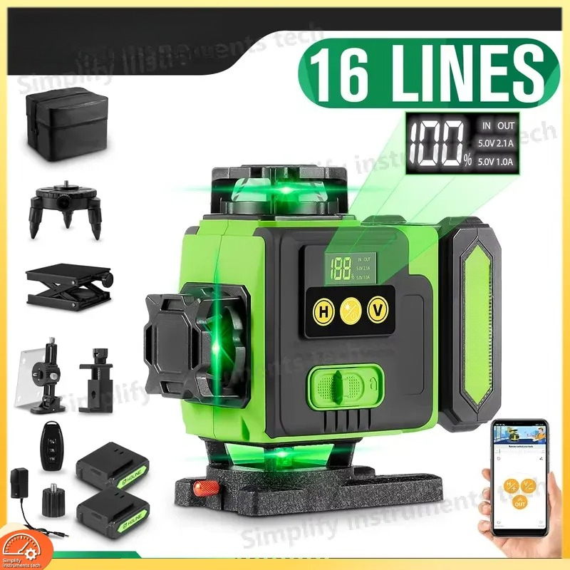 Nível a Laser 4D de 16 Linhas  - Laser Level 16 Lines 4D Green avaliação e preço