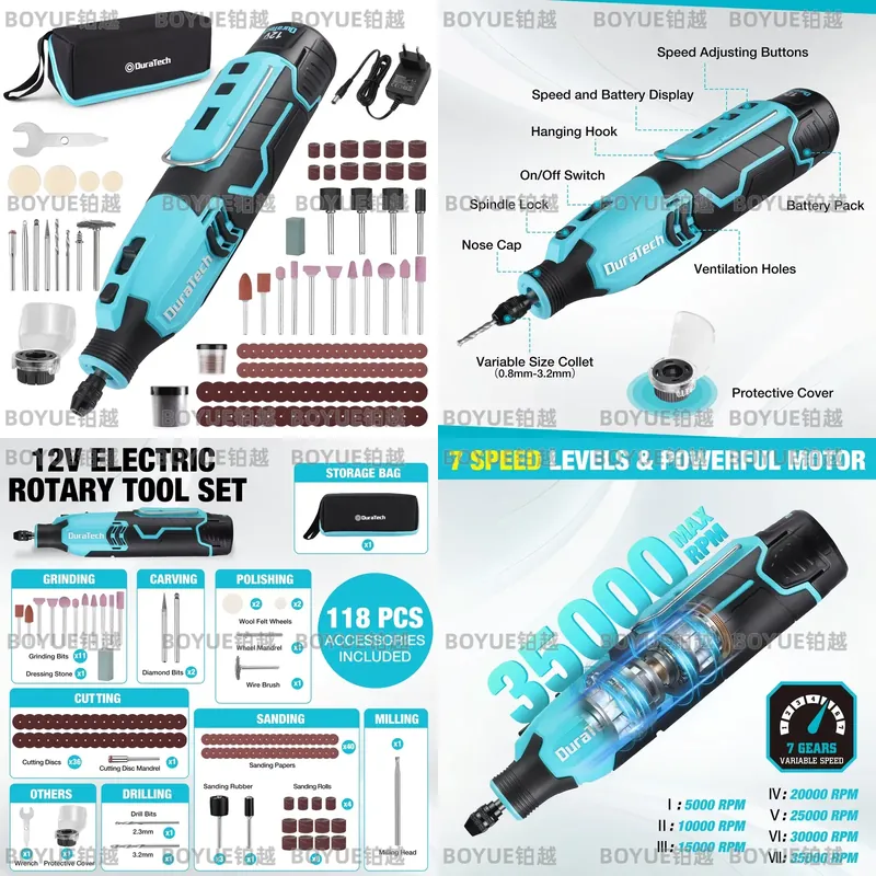 Ferramenta Rotativa Sem Fio 12 - Cordless Rotary Tool Kit Accessories avaliação e preço