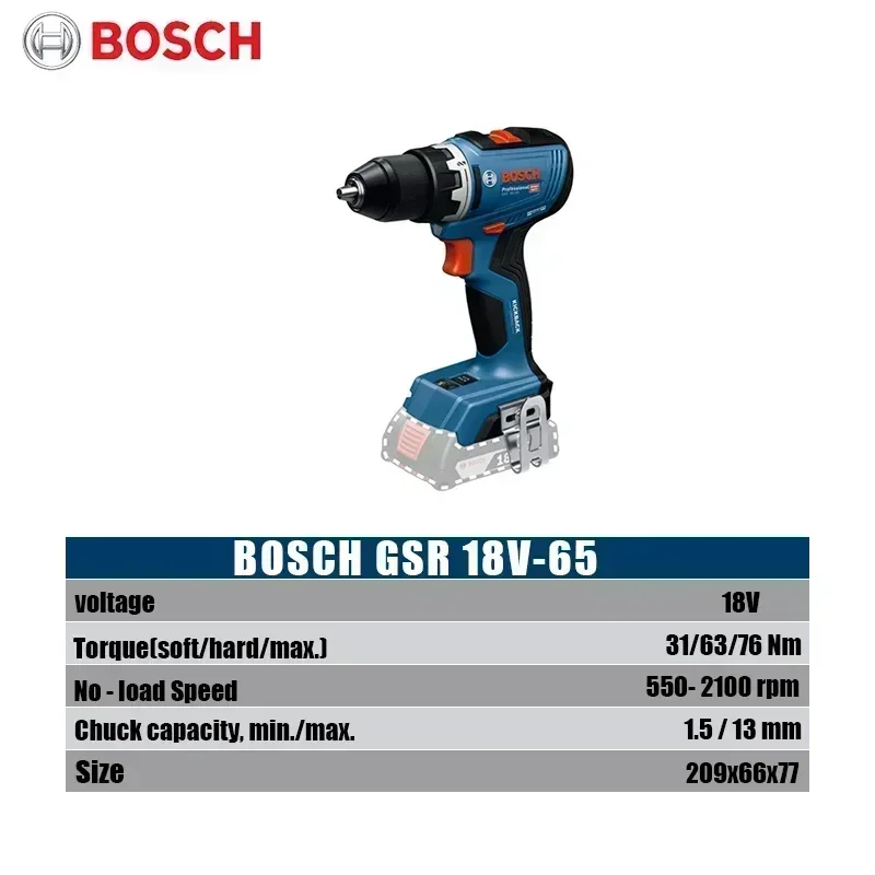 Furadeira Sem Fio Bosch GSR 18 - Brushless Cordless Electric Drill 18V avaliação e preço