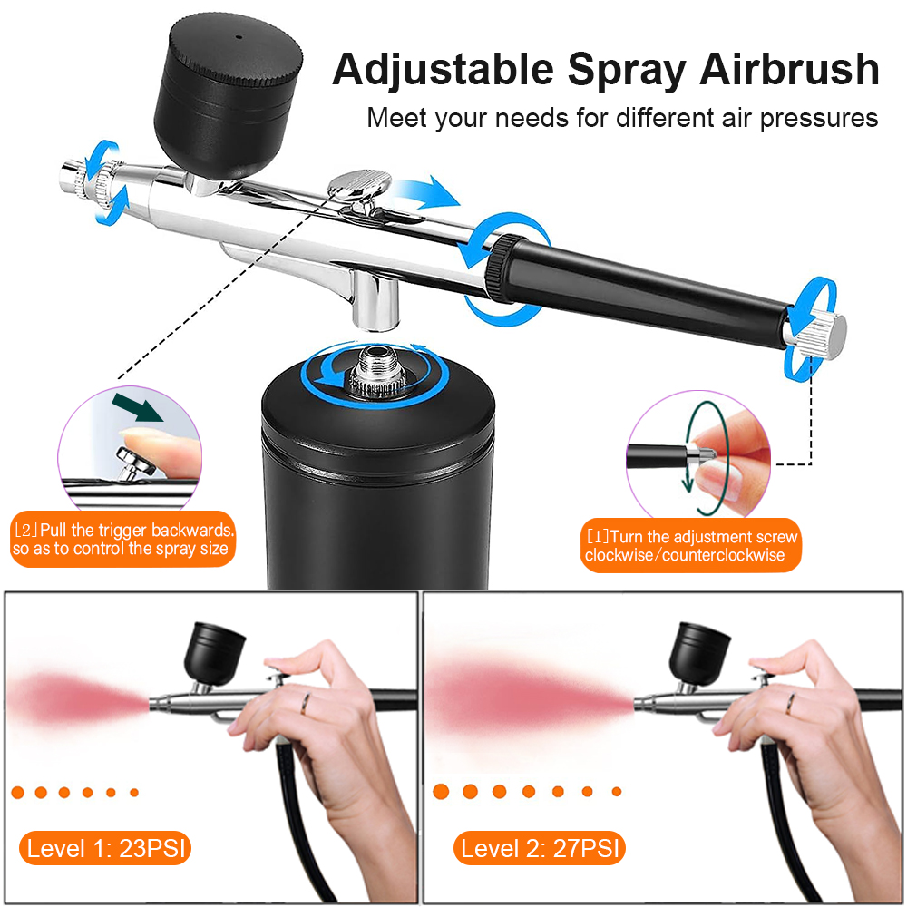 Aerógrafo de pintura com compr - Airbrush Kit With Mini Compressor avaliação e preço