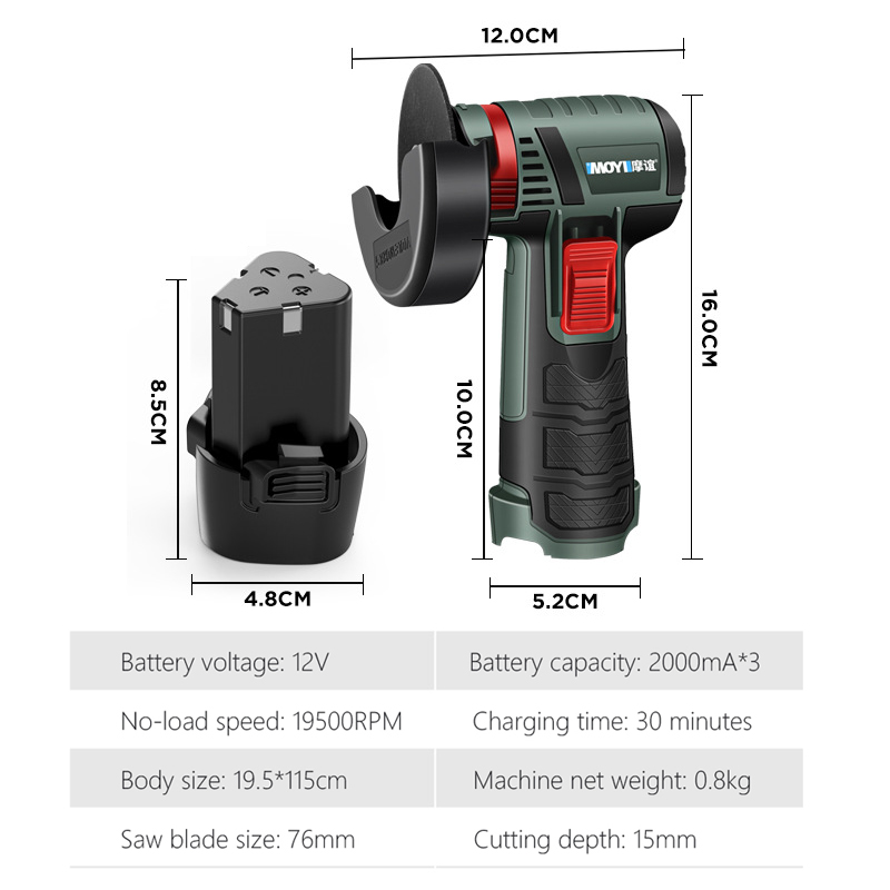12v sem escova ângulo moedor 1 - Brushless Angle Grinder Battery Powered avaliação e preço