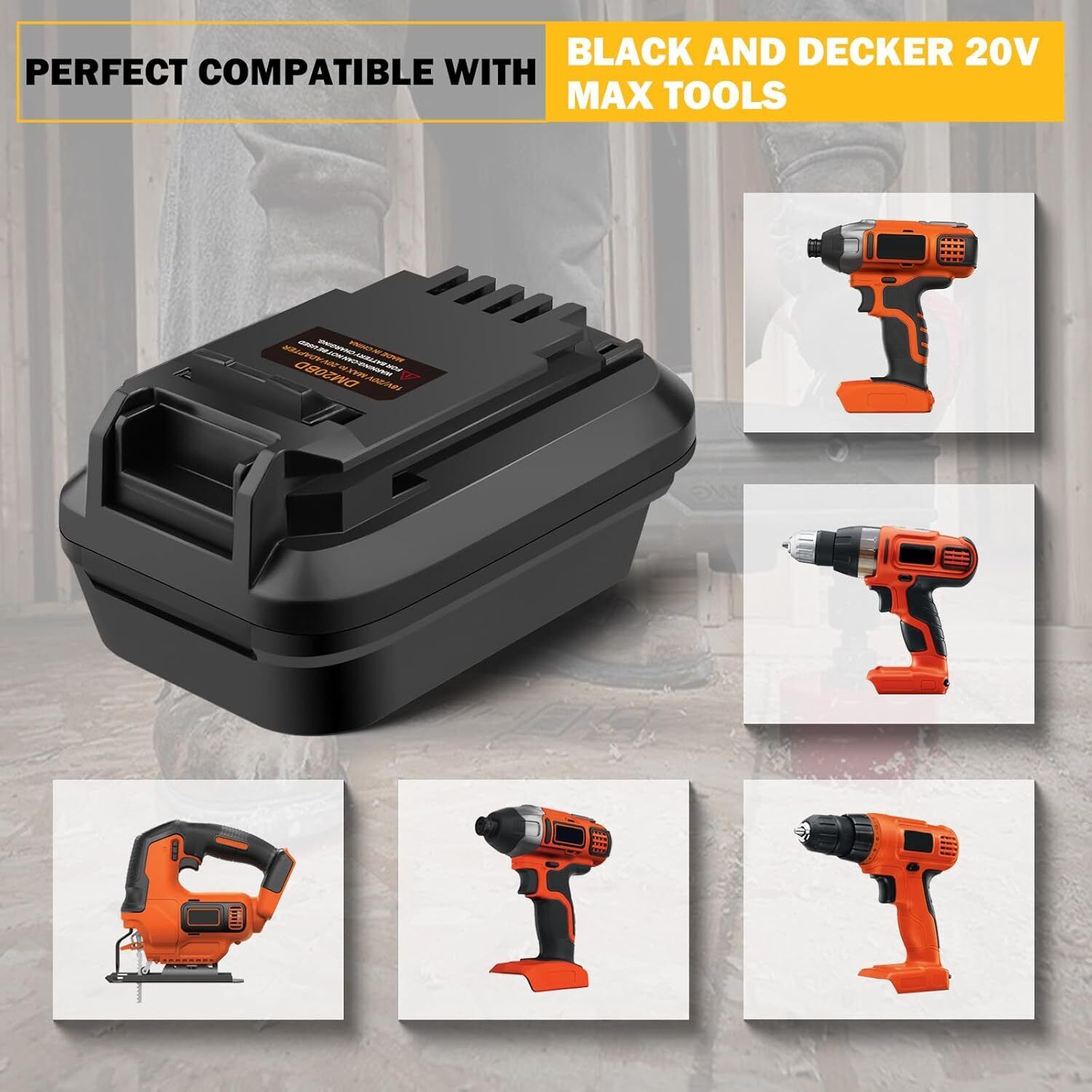 Adaptador de Bateria DM20BD pa - Brushless Cordless Electric Drill 18V avaliação e preço