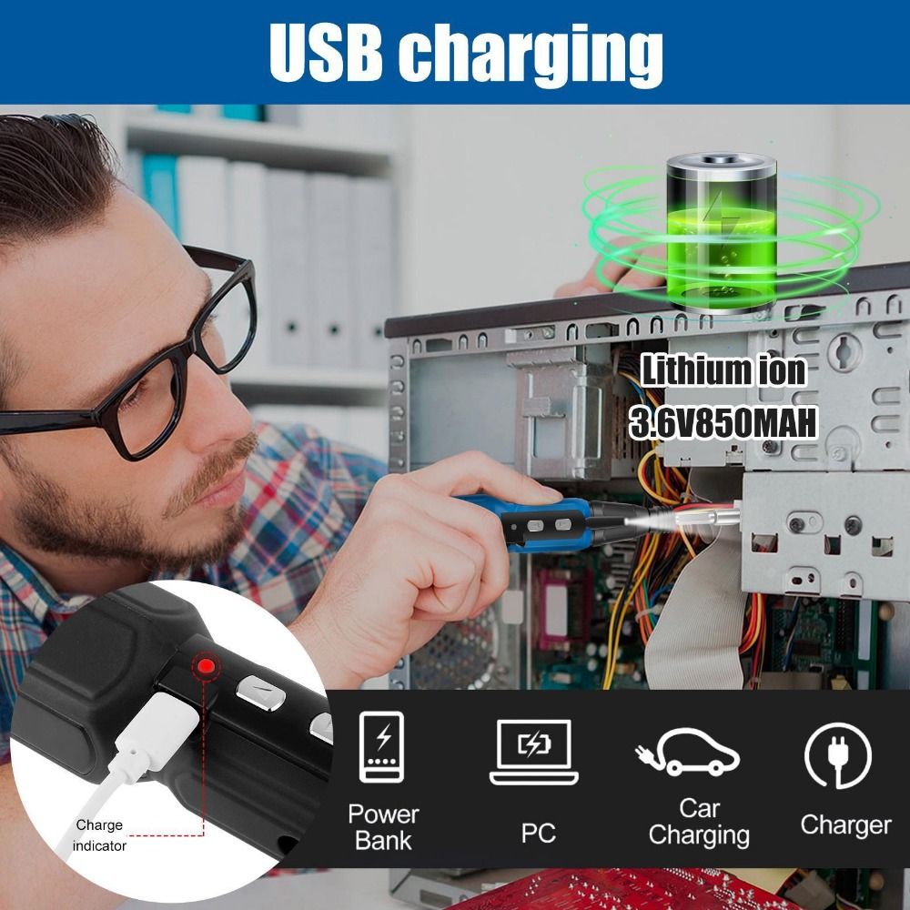 Chave de fenda elétrica 3.6v c - Electric Screwdriver Rechargeable Usb avaliação e preço