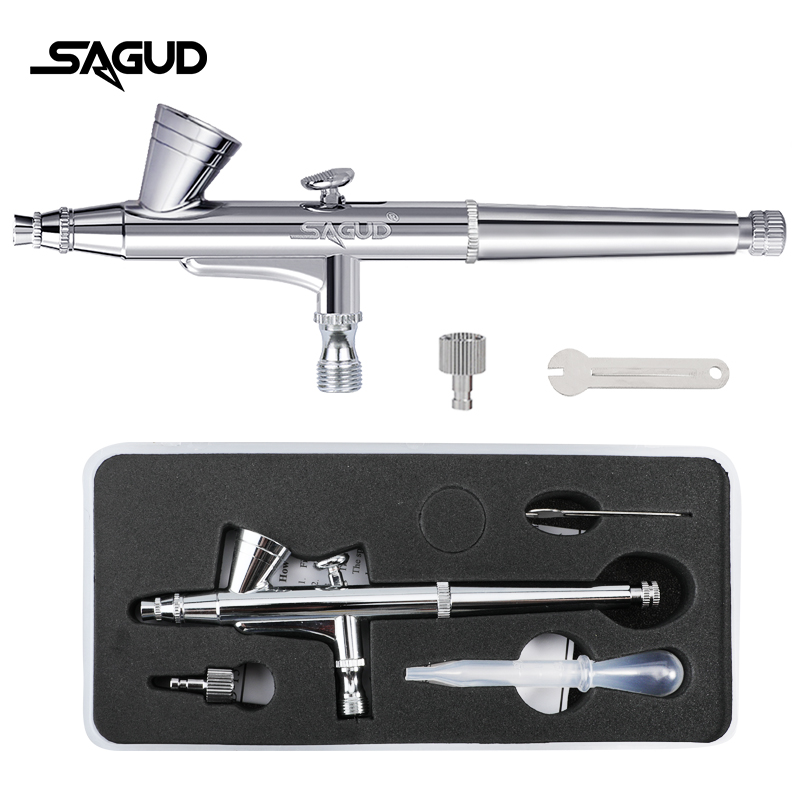 Sagud aerógrafo modelo SD-135  - Airbrush Kit With Mini Compressor avaliação e preço