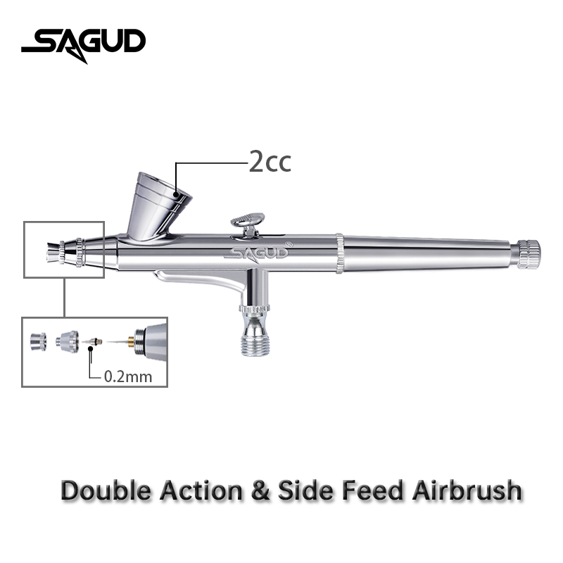 Sagud aerógrafo modelo SD-135  - Airbrush Kit With Mini Compressor avaliação e preço