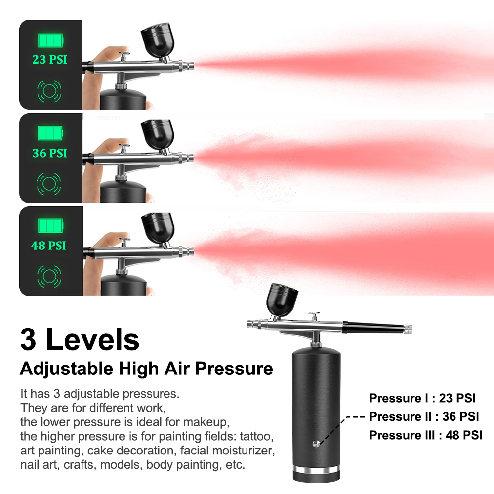 Aerógrafo com Compressor, Pist - Airbrush Kit With Mini Compressor avaliação e preço