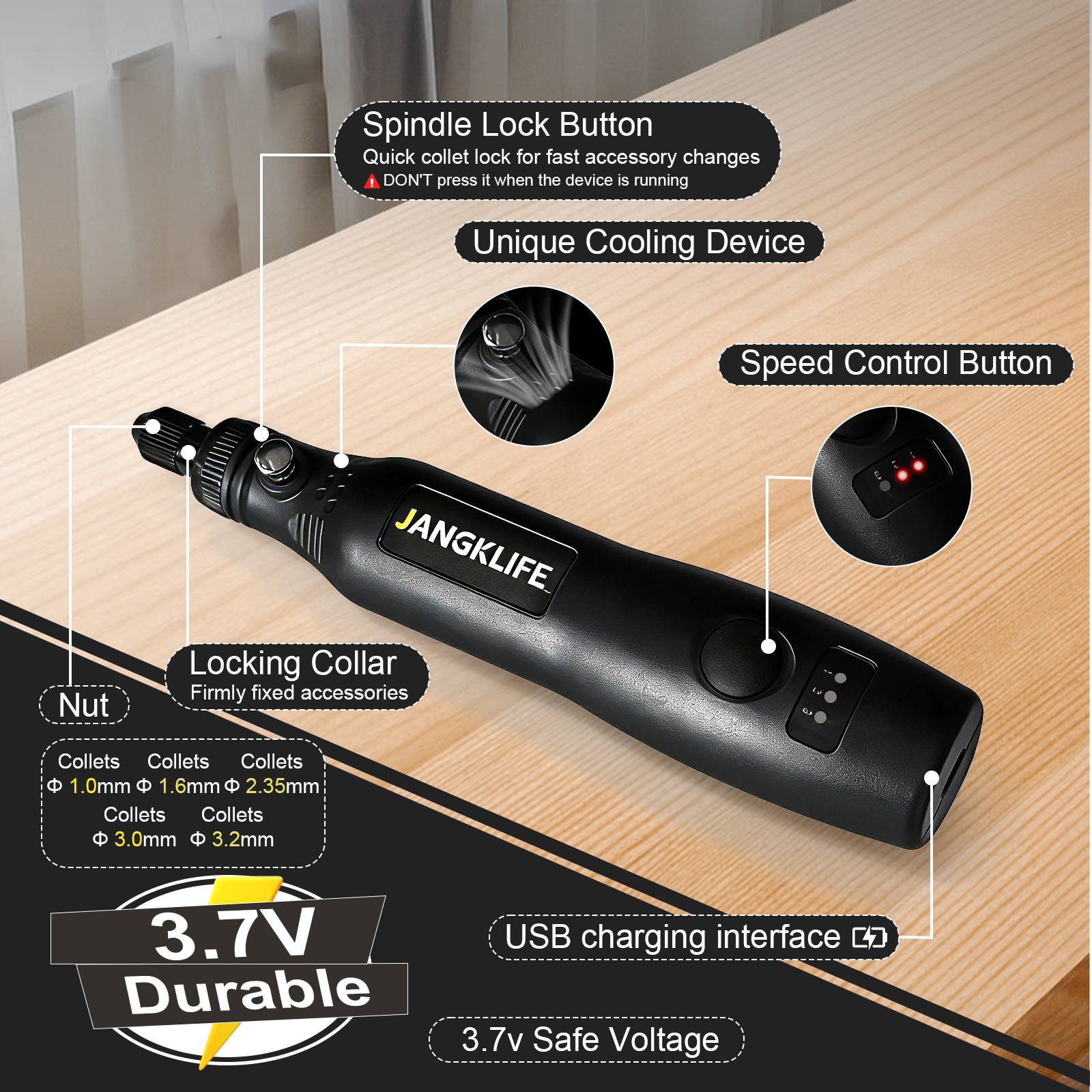 Shangklife kit de ferramentas  - Cordless Rotary Tool Kit Accessories avaliação e preço
