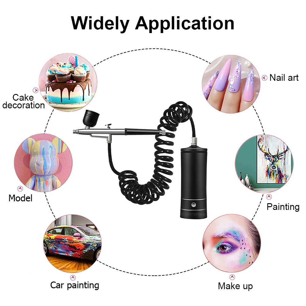 Aerógrafo para unhas com compr - Airbrush Kit With Mini Compressor avaliação e preço