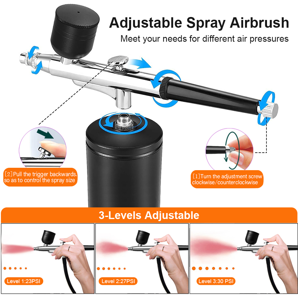 Aerógrafo para unhas com compr - Airbrush Kit With Mini Compressor avaliação e preço
