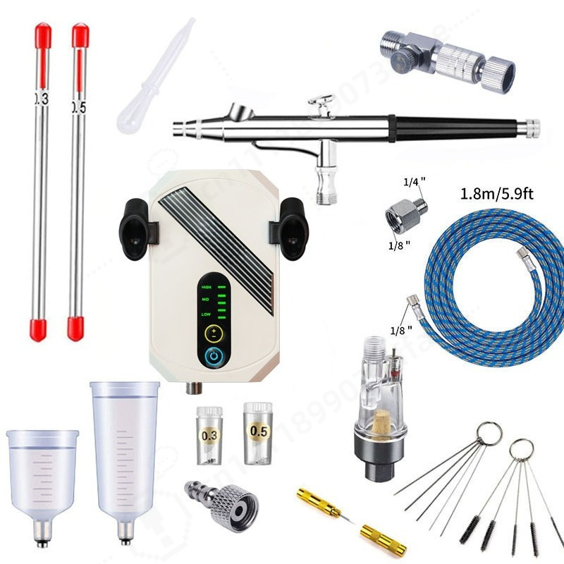 Kit de Compressor de Ar Mini,  - Airbrush Kit With Mini Compressor avaliação e preço