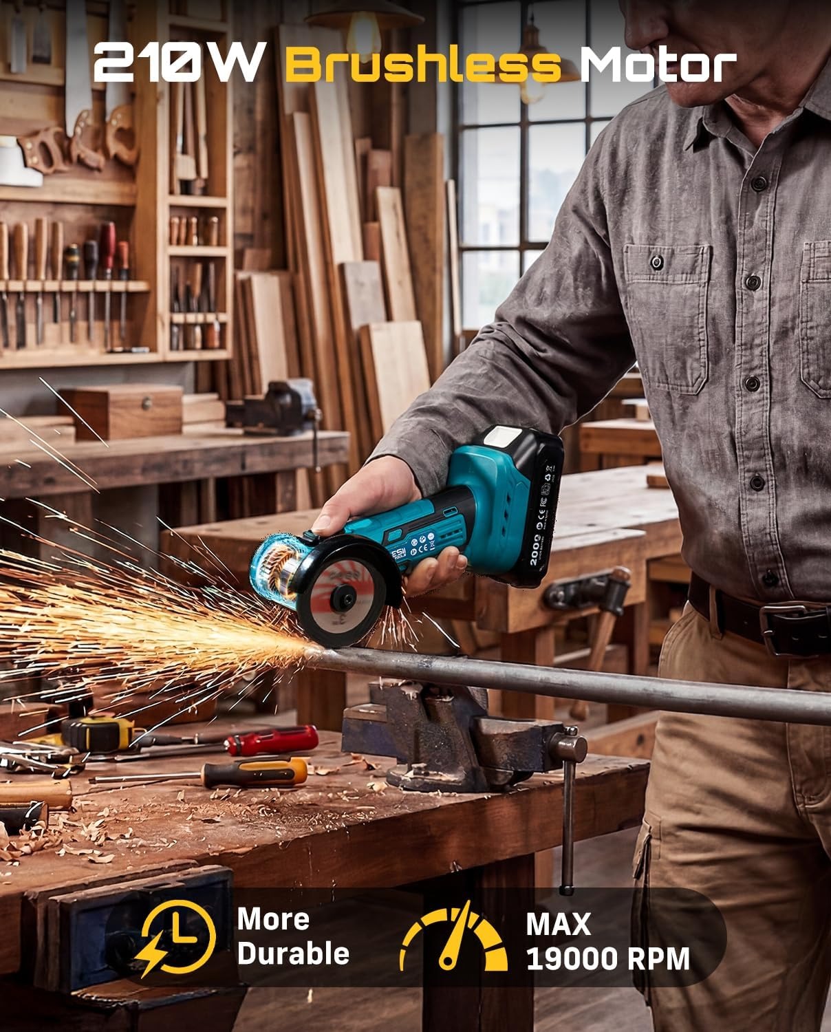 Mini Esmerilhadeira Angular Se - Brushless Angle Grinder Battery Powered avaliação e preço