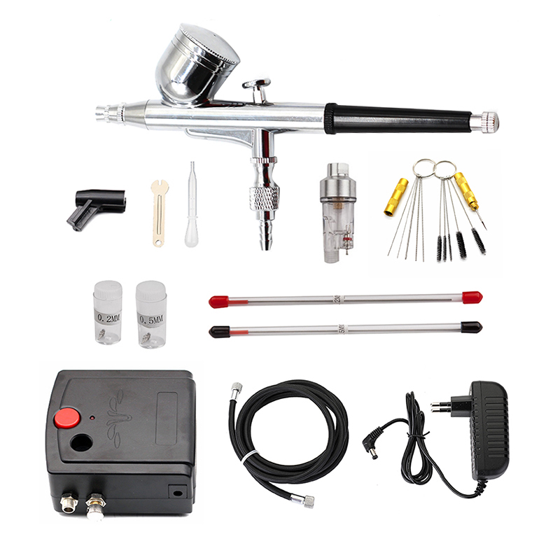 Dual-Action Spray Gun Airbrush - Airbrush Kit With Mini Compressor avaliação e preço