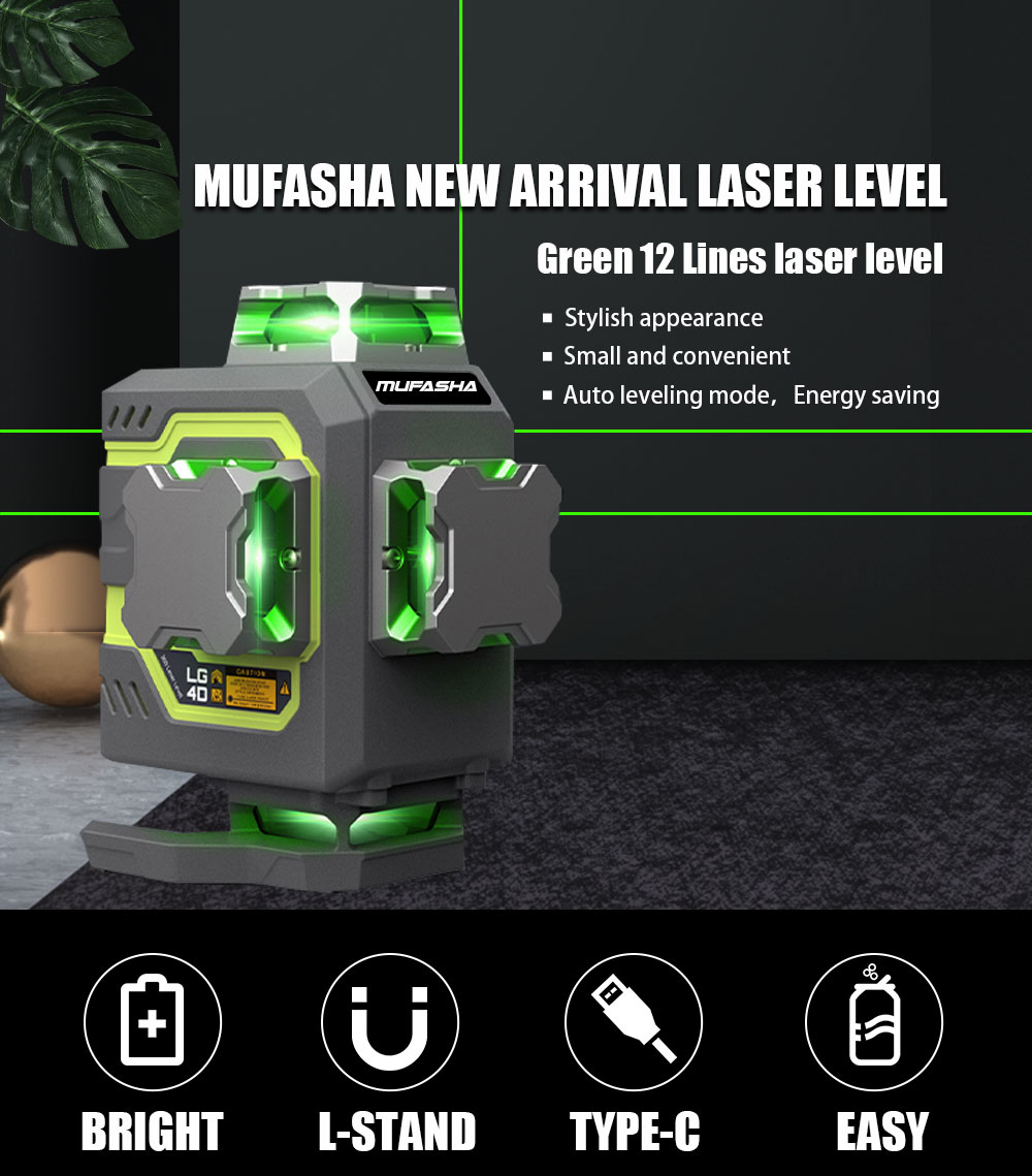Nível a Laser de 16 Linhas 360 - Laser Level 16 Lines 4D Green avaliação e preço