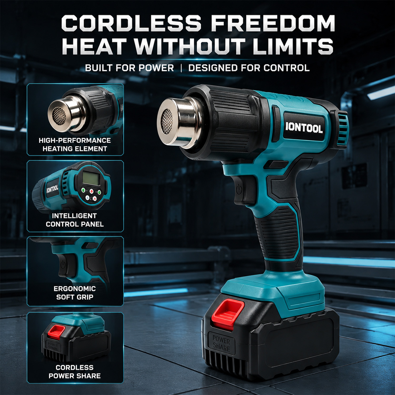 IONTOOL 550 ℃   Pistola de Cal - Cordless Heat Gun For Shrink Tubing avaliação e preço