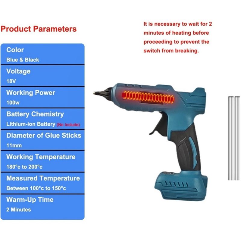 Pistola de Cola Quente Elétric - Hot Melt Glue Gun Cordless avaliação e preço