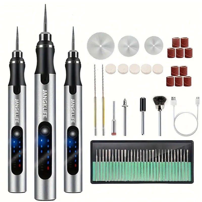 Caneta de gravação elétrica us - Cordless Rotary Tool Kit Accessories avaliação e preço