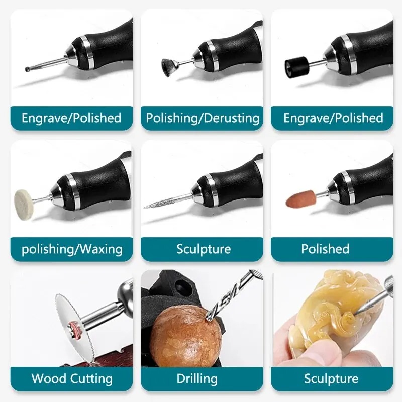 Caneta de gravação elétrica us - Cordless Rotary Tool Kit Accessories avaliação e preço