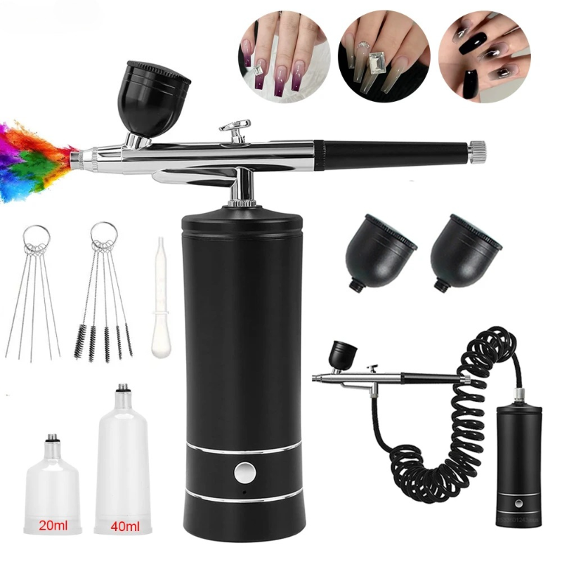 Kit de Pintura para Unhas com  - Airbrush Kit With Mini Compressor avaliação e preço
