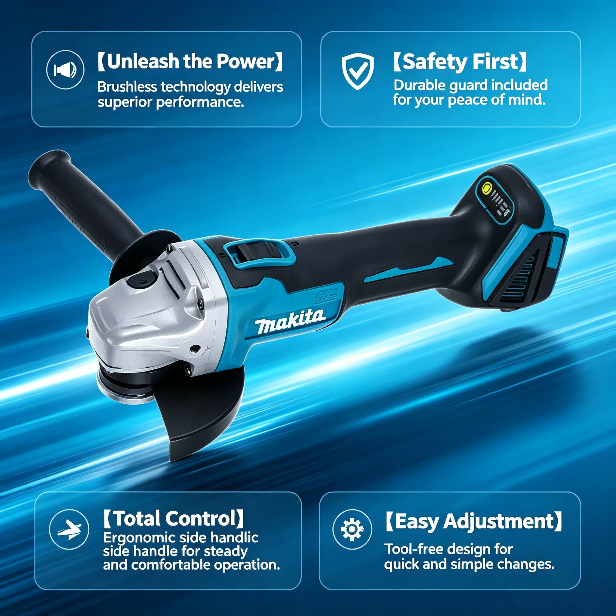 Makita DGA404 125MM Esmerilhad - Brushless Angle Grinder Battery Powered avaliação e preço