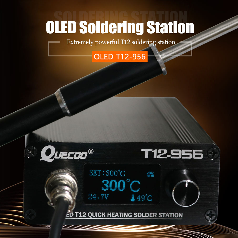 QUECOO-T12-956 Estação De Sold - Digital Soldering Station T12 avaliação e preço