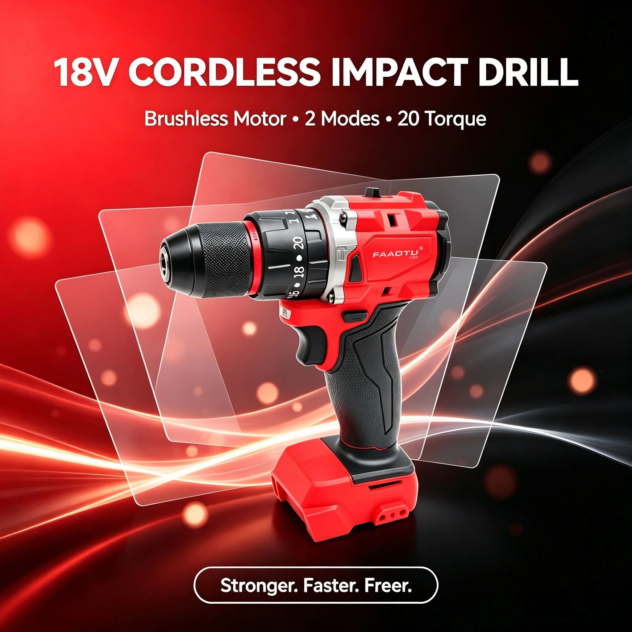 Furadeira de Impacto Sem Fio F - Brushless Cordless Electric Drill 18V avaliação e preço